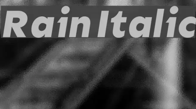 Rain Italic Font examples