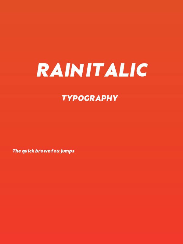 Rain Italic Poster