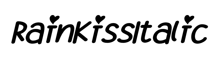Rain Kiss Italic  Free Fonts Download