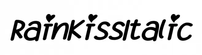 Rain Kiss Italic  Frei Schriftart Herunterladen