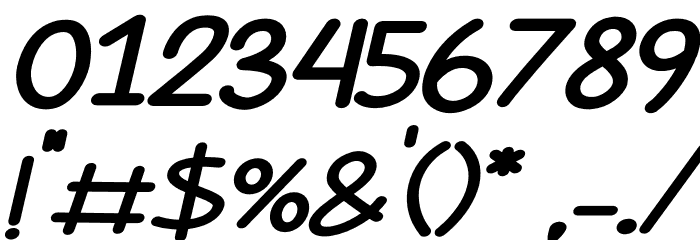 Rain Kiss Italic Font OTHER CHARS