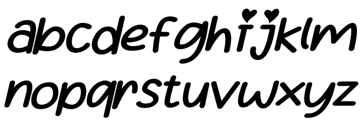 Rain Kiss Italic Font LOWERCASE