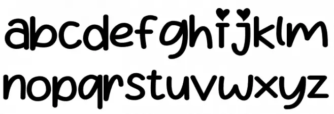 Rain Kiss Font LOWERCASE