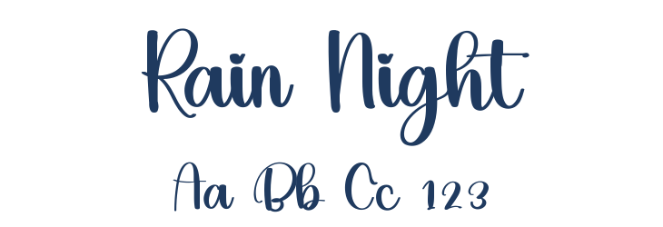 Rain Night Font Preview