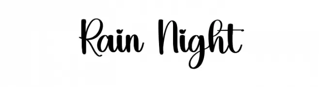 Rain Night Schriftart