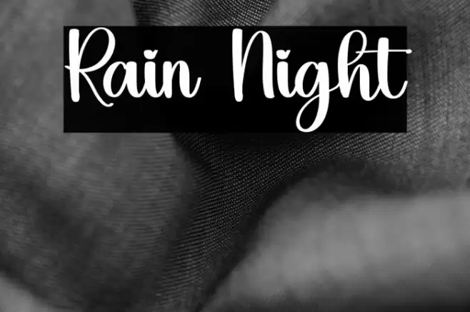 Rain Night Schriftart examples