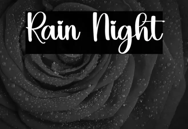 Rain Night Schriftart examples