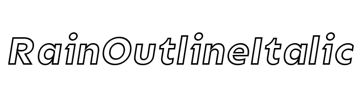 Rain Outline Italic  नि: शुल्क फ़ॉन्ट्स डाउनलोड