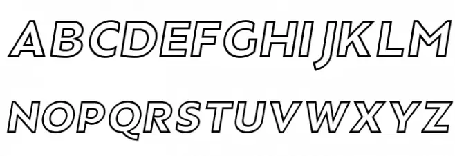 Rain Outline Italic Fonte MAIÚSCULAS