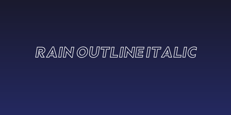 Rain Outline Italic Social Header
