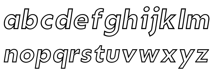 Rain Outline Italic Font LOWERCASE