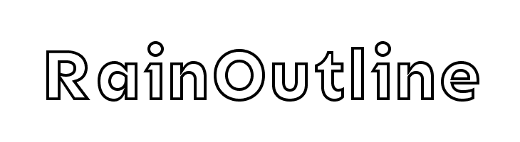 Rain Outline Font