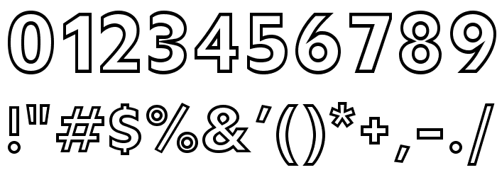 Rain Outline Font OTHER CHARS