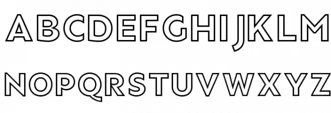 Rain Outline フォント 大文字