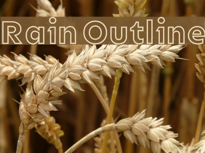 Rain Outline Font examples