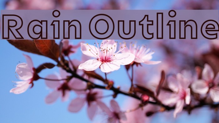 Rain Outline Font examples