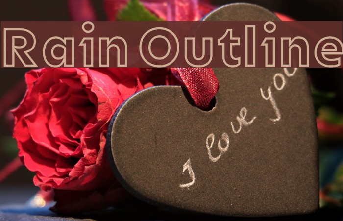 Rain Outline Font examples