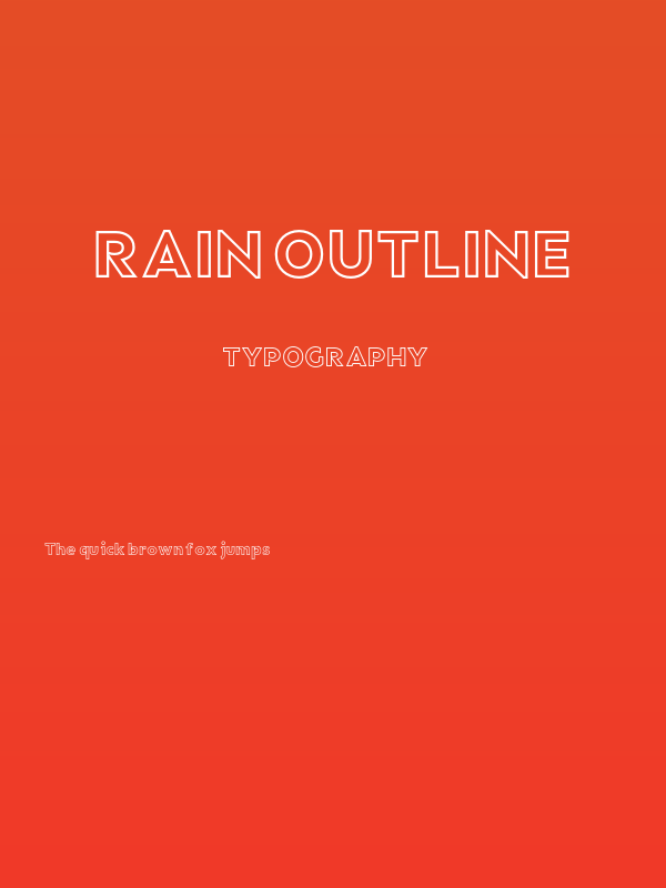 Rain Outline Poster