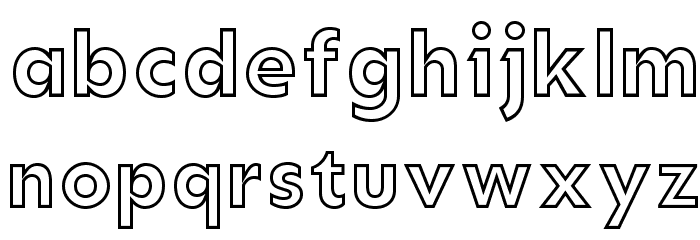 Rain Outline Font LOWERCASE