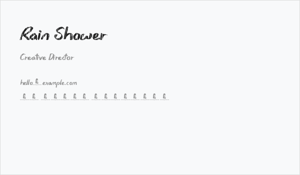 Rain Shower Business Card