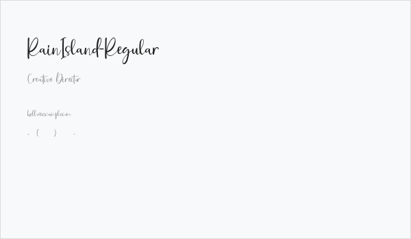 RainIsland-Regular Business Card