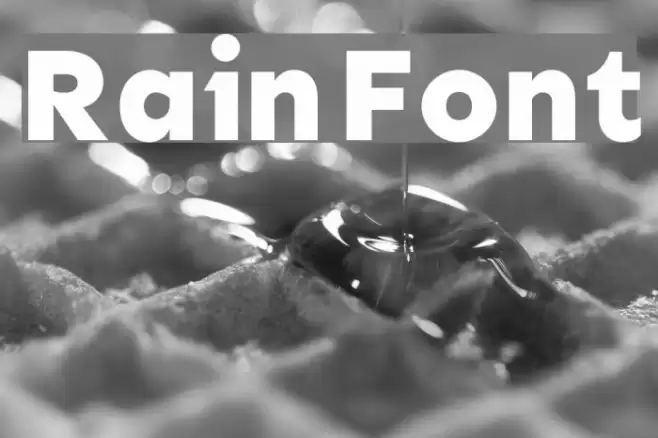 Rain Font examples