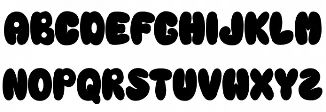 Rainball Schriftart Groß