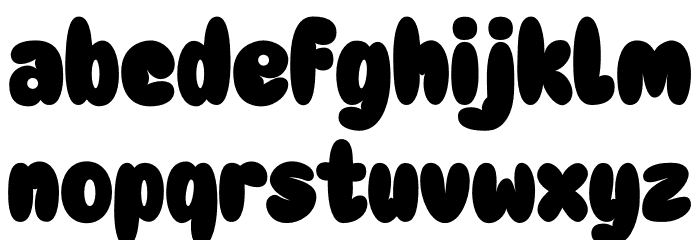 Rainball Font LOWERCASE