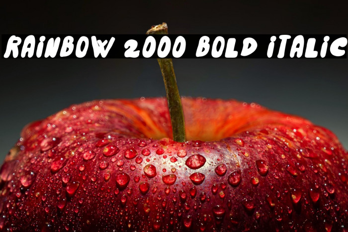 Rainbow 2000 Bold Italic Example 3