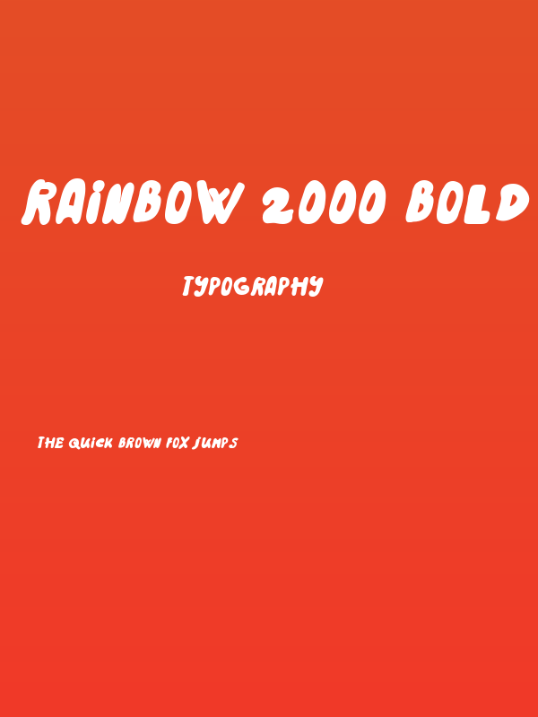 Rainbow 2000 Bold Italic Poster