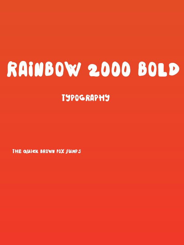 Rainbow 2000 Bold Poster