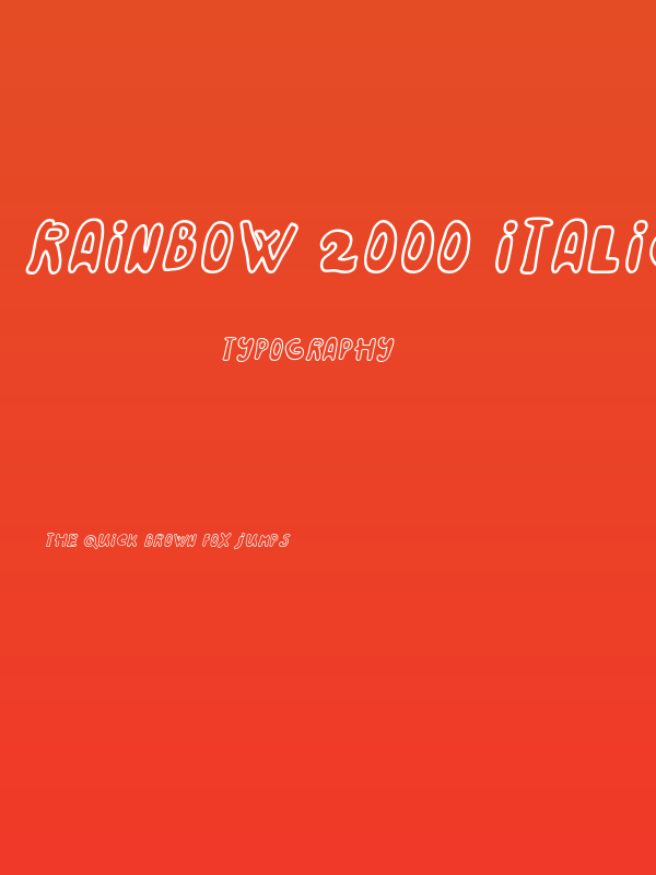 Rainbow 2000 Italic Poster