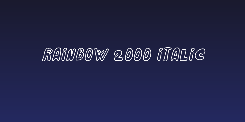 Rainbow 2000 Italic Social Header