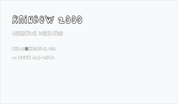 Rainbow 2000 Business Card