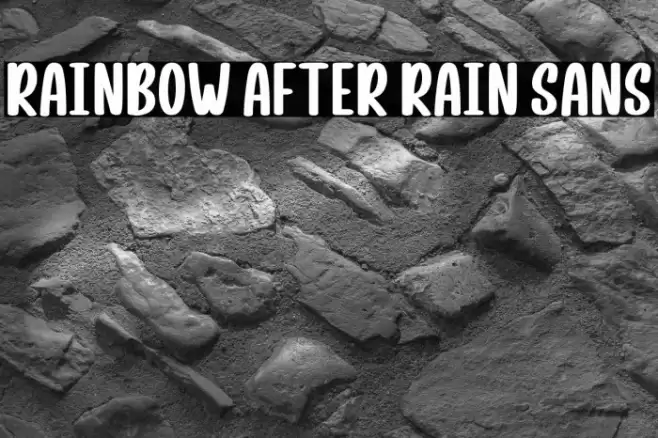 Rainbow After Rain Sans 字体 examples