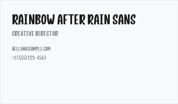 Rainbow After Rain Sans Business Card