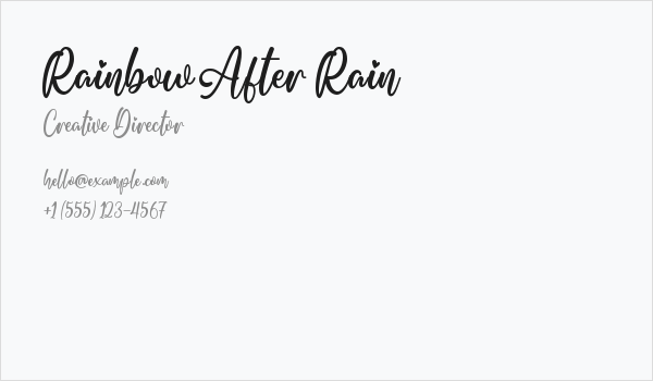 Rainbow After Rain Business Card