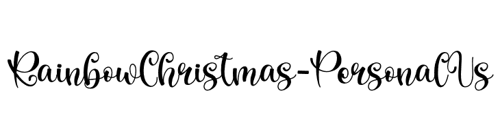Rainbow Christmas - Personal Us  Frei Schriftart Herunterladen