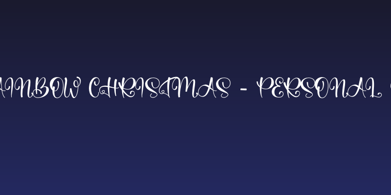 Rainbow Christmas - Personal Us Social Header