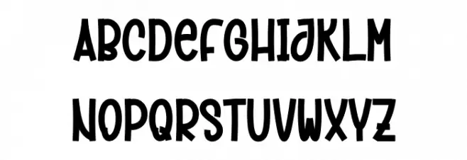 Rainbow Christmas 字体 大写