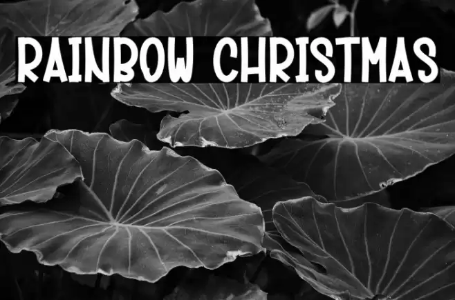 Rainbow Christmas 字体 examples