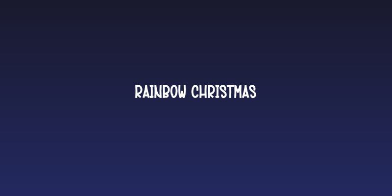 Rainbow Christmas Social Header
