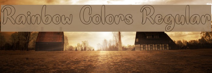 Rainbow Colors Regular Font examples