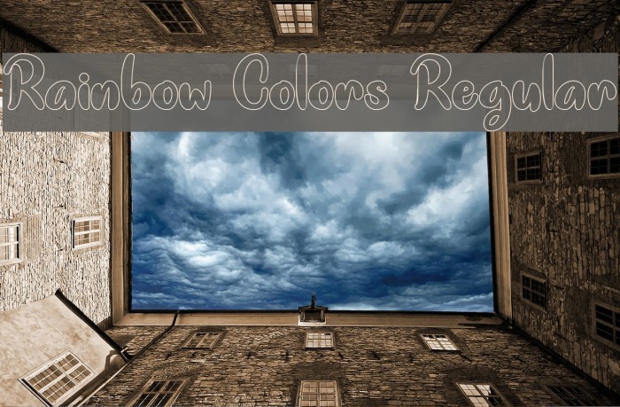 Rainbow Colors Regular Font examples