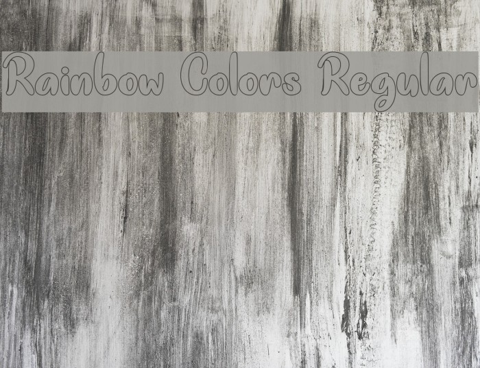 Rainbow Colors Regular Font examples