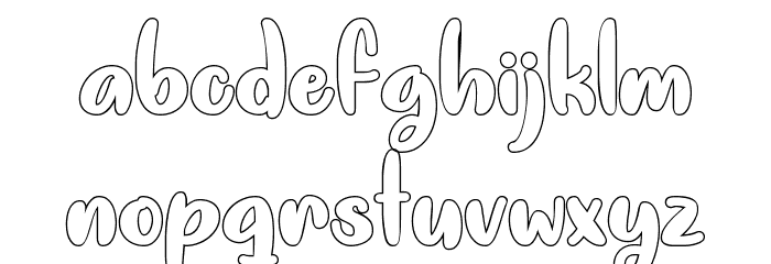 Rainbow Colors Regular Font LOWERCASE
