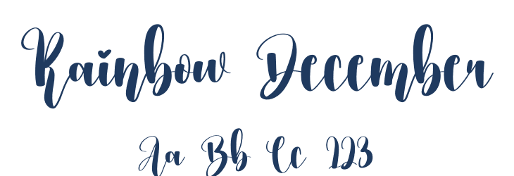 Rainbow December Font Preview