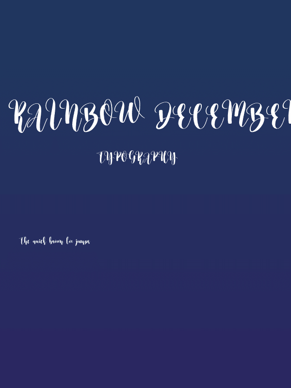 Rainbow December Poster