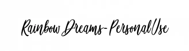 Rainbow Dreams - Personal Use  Fuentes Gratis Descargar