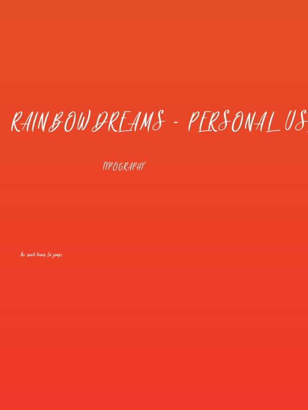 Rainbow Dreams - Personal Use Poster